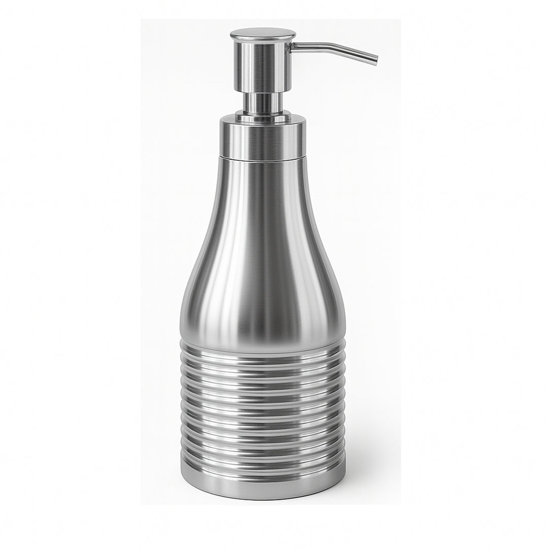 Stainless Steel Refillable Liquid Soap Dispenser Pump Bottle for Bathroom Vanity Countertop, Kitchen Sink Holds Lotion, Liquid Soap, Hand Sanitizer