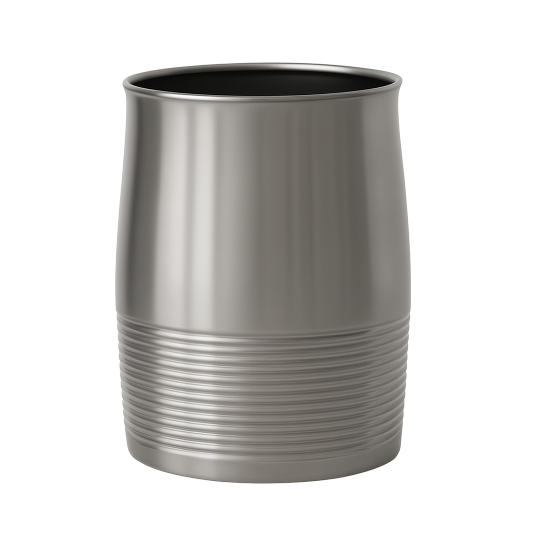 Stainless Steel Small Trash Can Wastebasket | Garbage Container Bin for Bathrooms, Powder Rooms, Kitchens, Home Offices