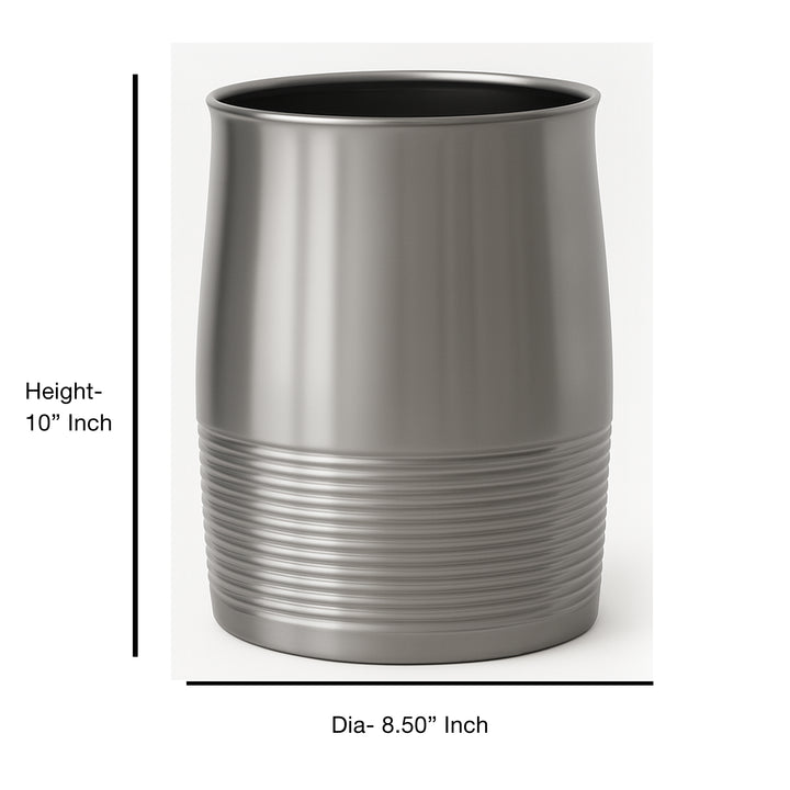 Stainless Steel Small Trash Can Wastebasket | Garbage Container Bin for Bathrooms, Powder Rooms, Kitchens, Home Offices