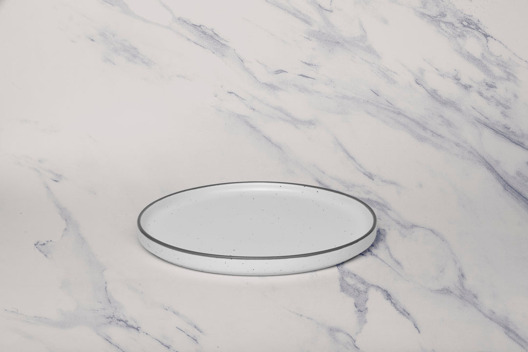 Porcelain Plate | Short Rim Stackable Plate | Set of 4