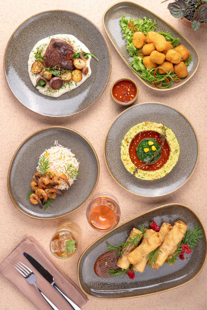 Porcelain Stackable Plate | Set of 4