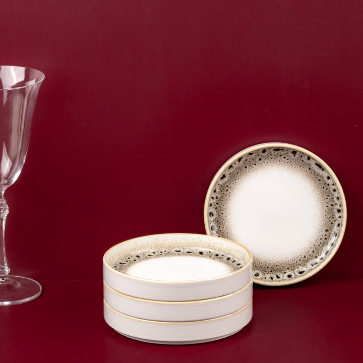 Porcelain Plate | Stackable Dinner Plate| Set of 4