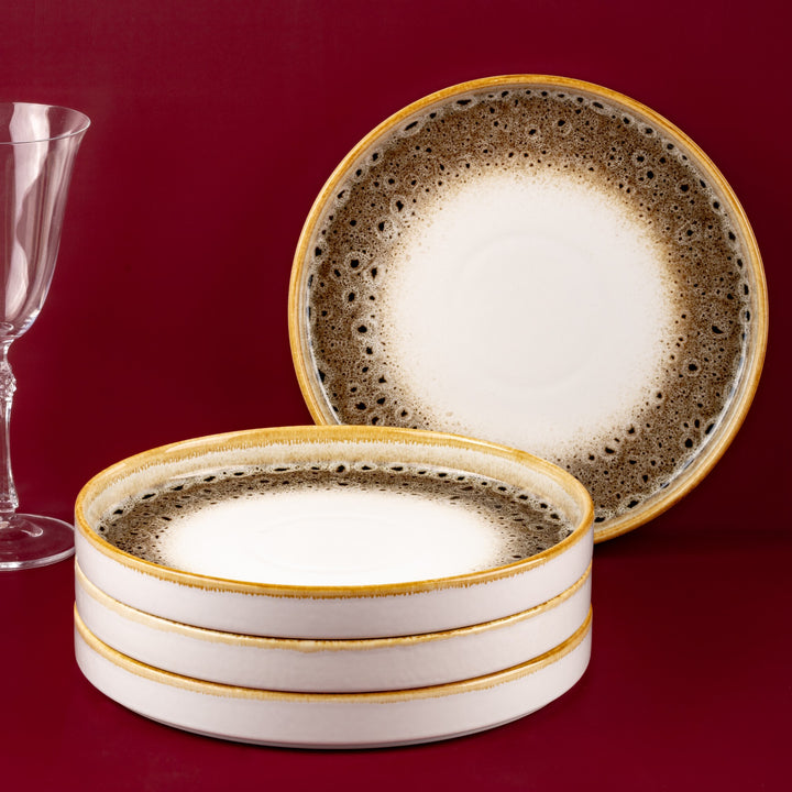Porcelain Plate | Stackable Dinner Plate| Set of 4