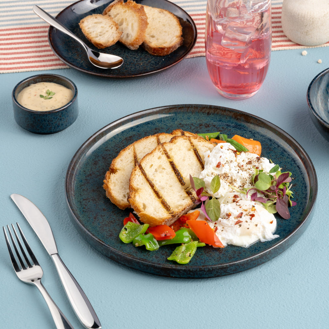 Porcelain Plate | Short Rim Stackable Plate | Set of 4