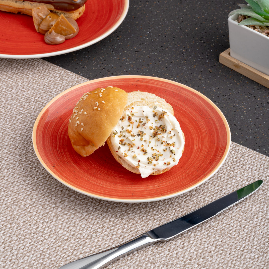 Porcelain Rimless Plate | Vital Coupe Round Plate, Set of 12