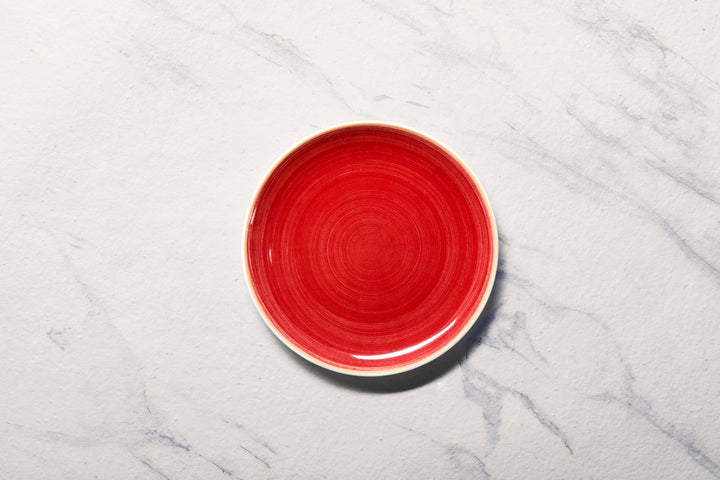 Porcelain Rimless Plate | Vital Coupe Round Plate, Set of 12
