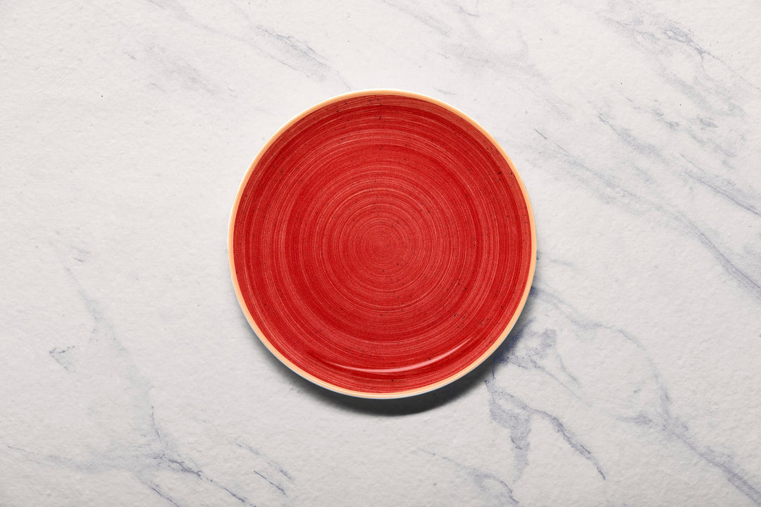Porcelain Rimless Plate | Vital Coupe Round Plate, Set of 6