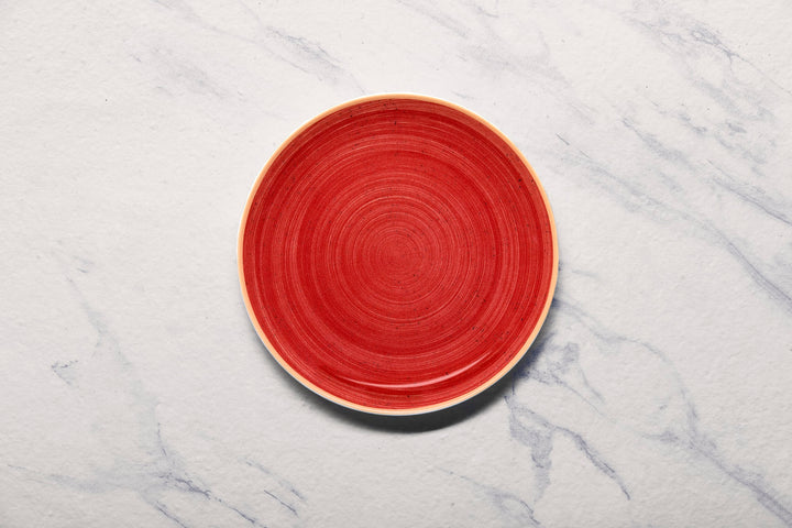 Porcelain Rimless Plate | Vital Coupe Round Plate, Set of 6