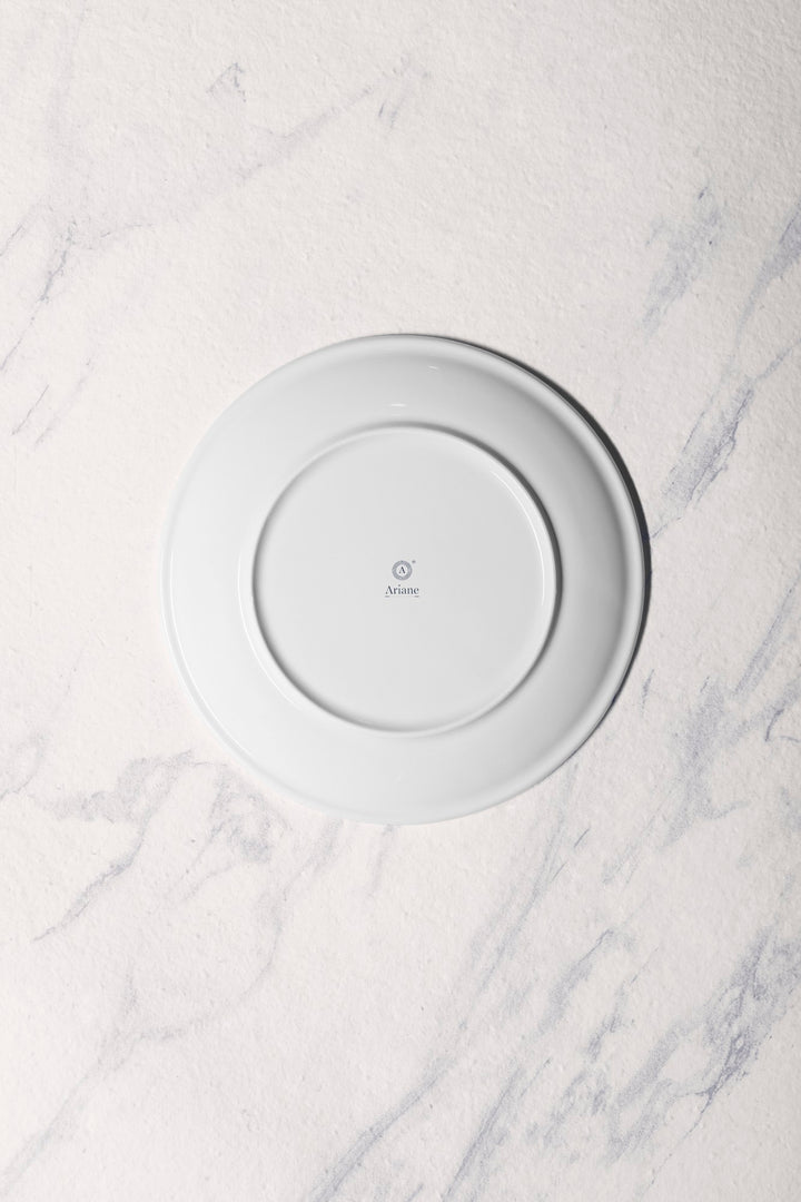 Porcelain Rimless Plate | Vital Coupe Round Plate, Set of 6