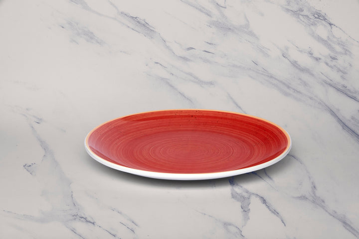 Porcelain Rimless Plate | Vital Coupe Round Plate, Set of 6