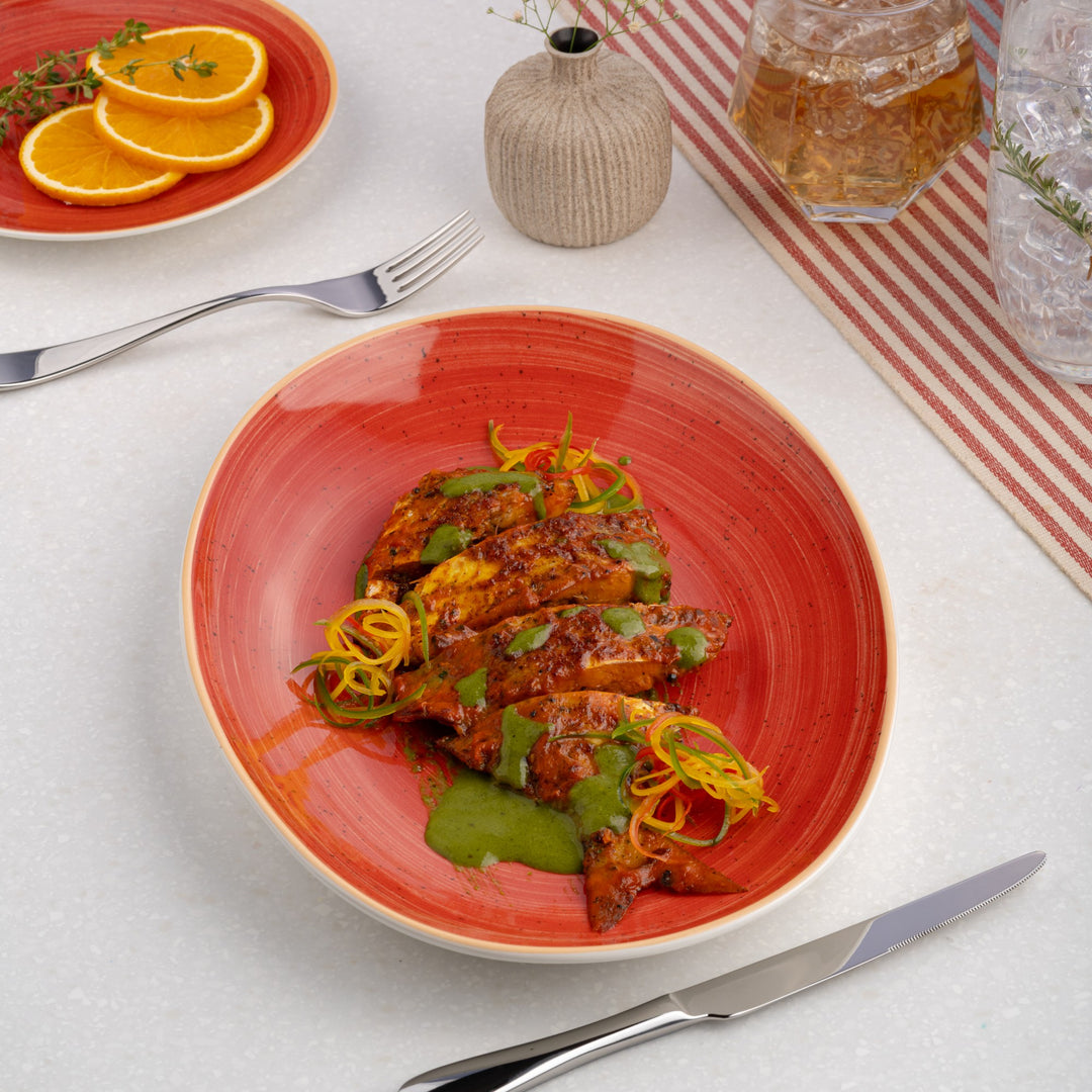Porcelain Oval Plate | 10.2" Vital Coupe Plate | Set of 6