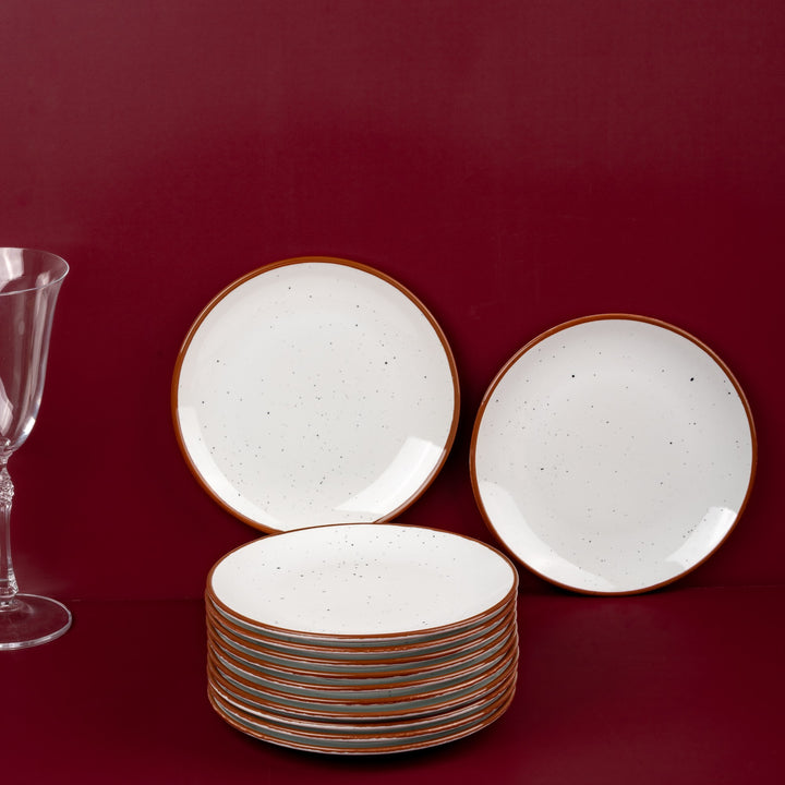 Porcelain Plate | Vital Coupe Round Rimless Plate, Set of 12