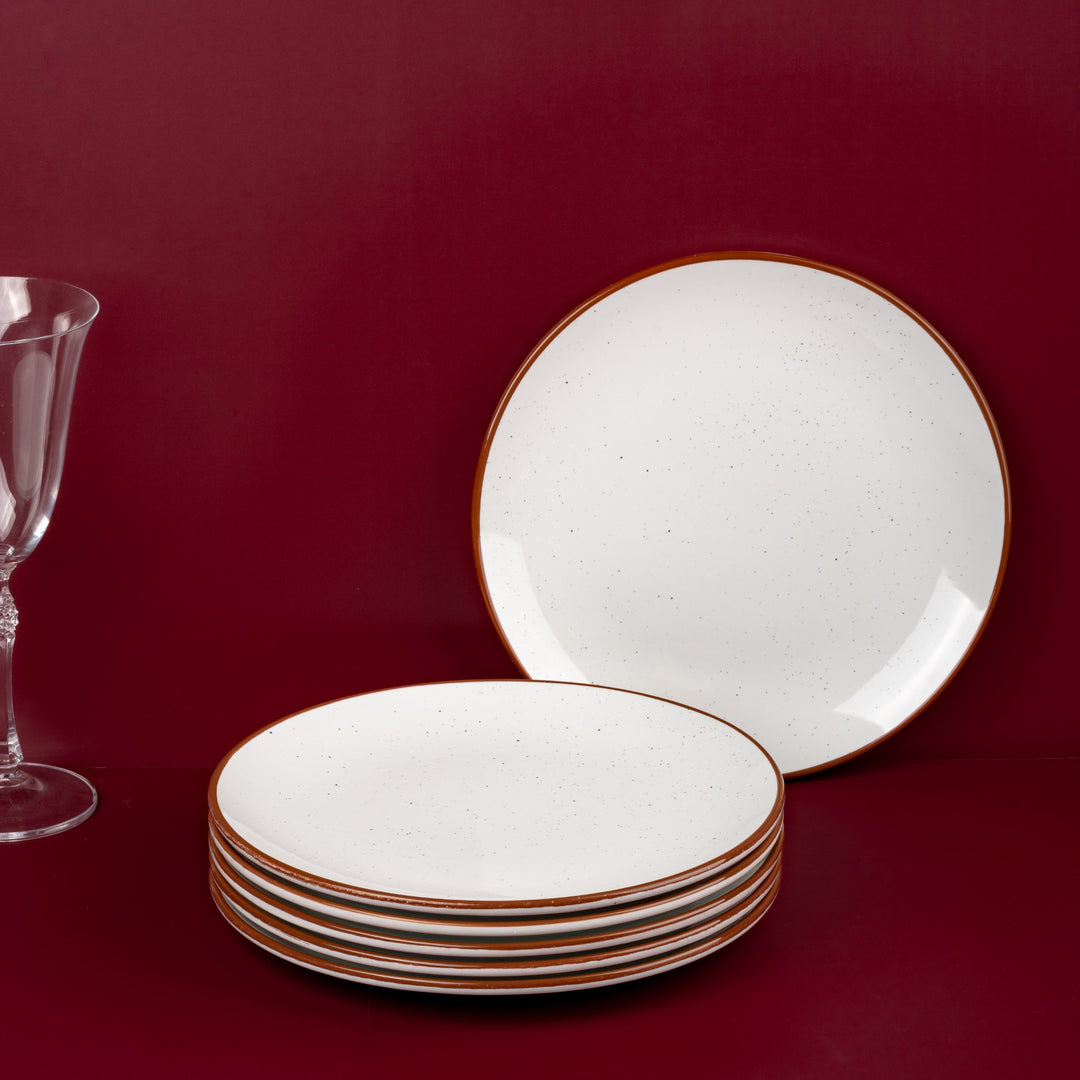 Porcelain Plate | Vital Coupe Round Rimless Plate | Set of 6