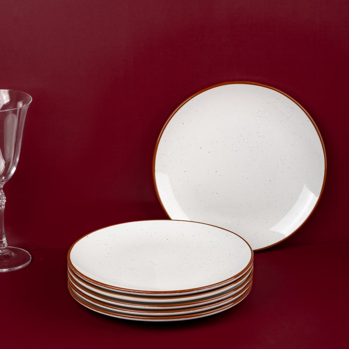 Porcelain Plate | Vital Coupe Round Rimless Plate | Set of 6