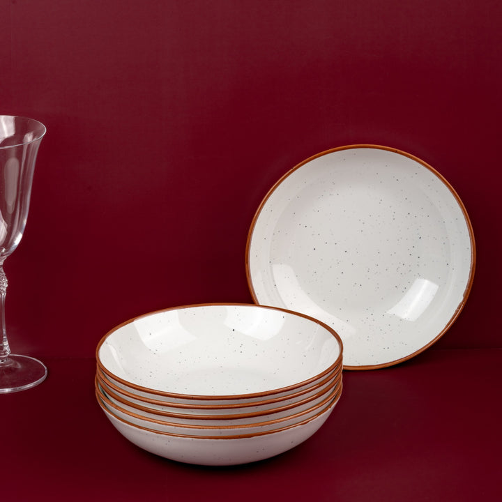 Porcelain Plate | 8.2" Vital Coupe Round Deep Plate, 6 Pcs