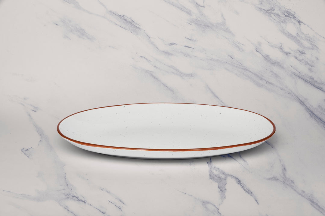 Porcelain Oval Plate | Vital Coupe Oval Platter, Pack of 6