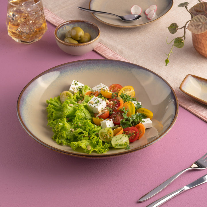 Porcelain Plate | Vital Coupe Round Wok Deep Plate, Set of 6