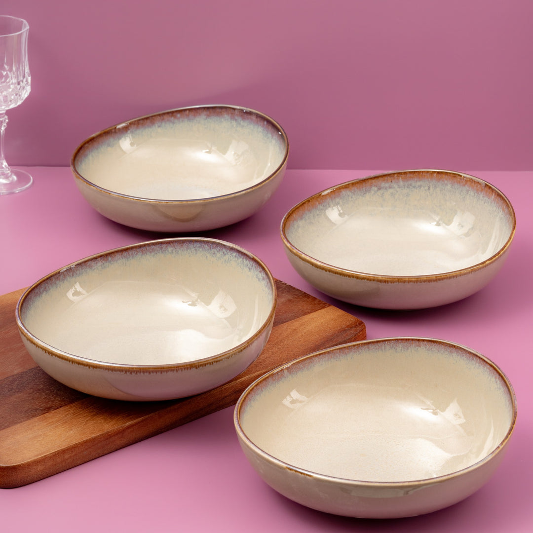 Porcelain Bowl | Vital Coupe Non Stackable Bowl, Set of 4