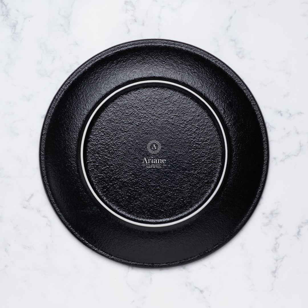 Porcelain Rimless Plate| Round Shape, Set of 12