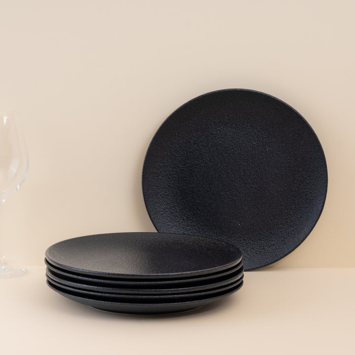 Porcelain  Round Rimless Plate, 9.44" | Set of 6