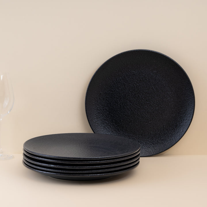 Porcelain Round Rimless Plate, 10.62" | Set of 6