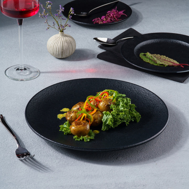 Porcelain Round Rimless Plate, 10.62" | Set of 6