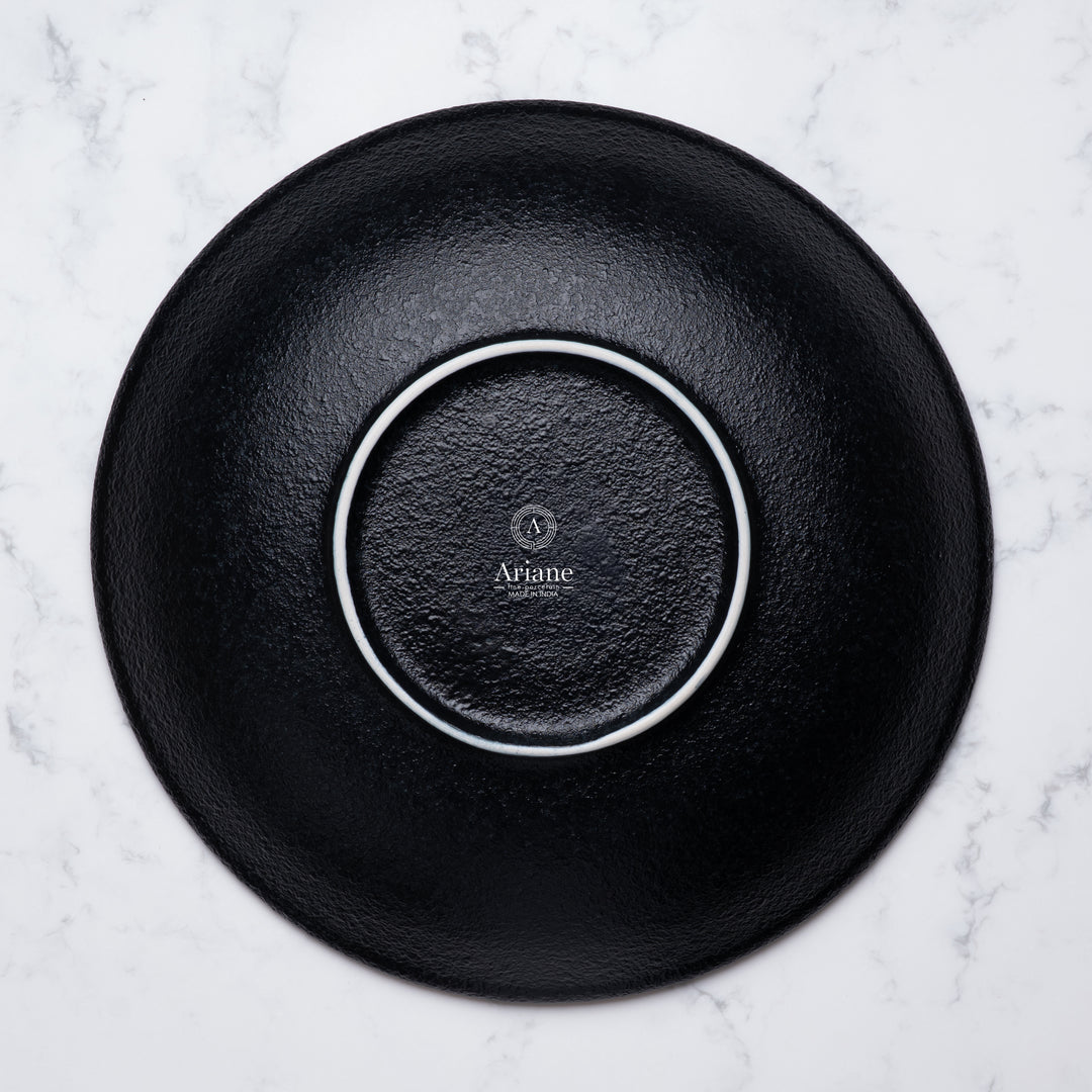 Round Wok Deep Plate | 11" | Porcelain, Pack  of 6