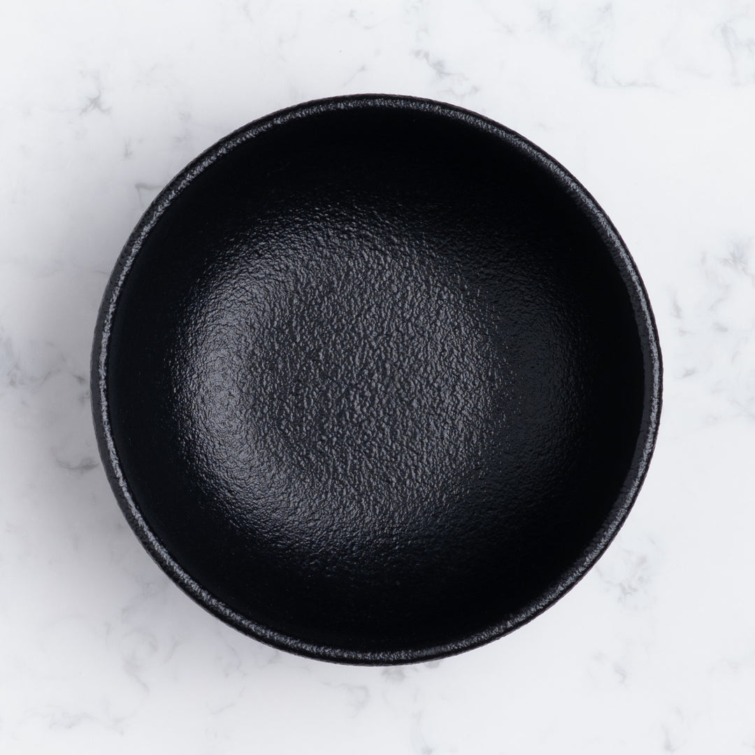 Porcelain Non Stackable Bowl | Black | Set of 8