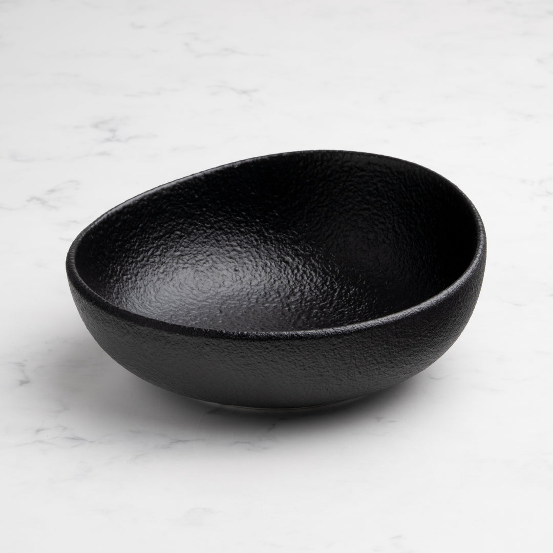 Porcelain Non Stackable Bowl | Black | Set of 8