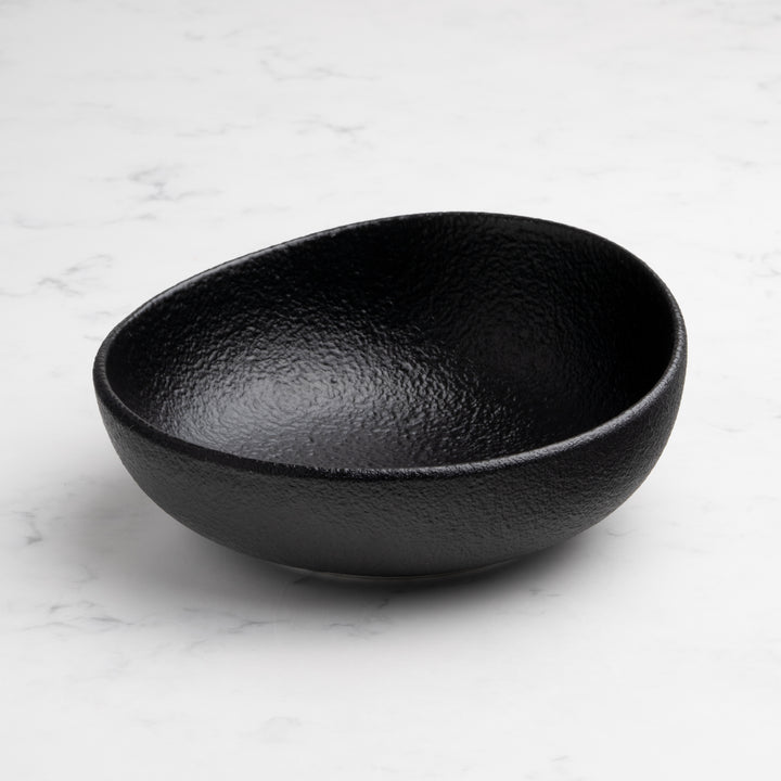 Porcelain Non Stackable Bowl | Black | Set of 8