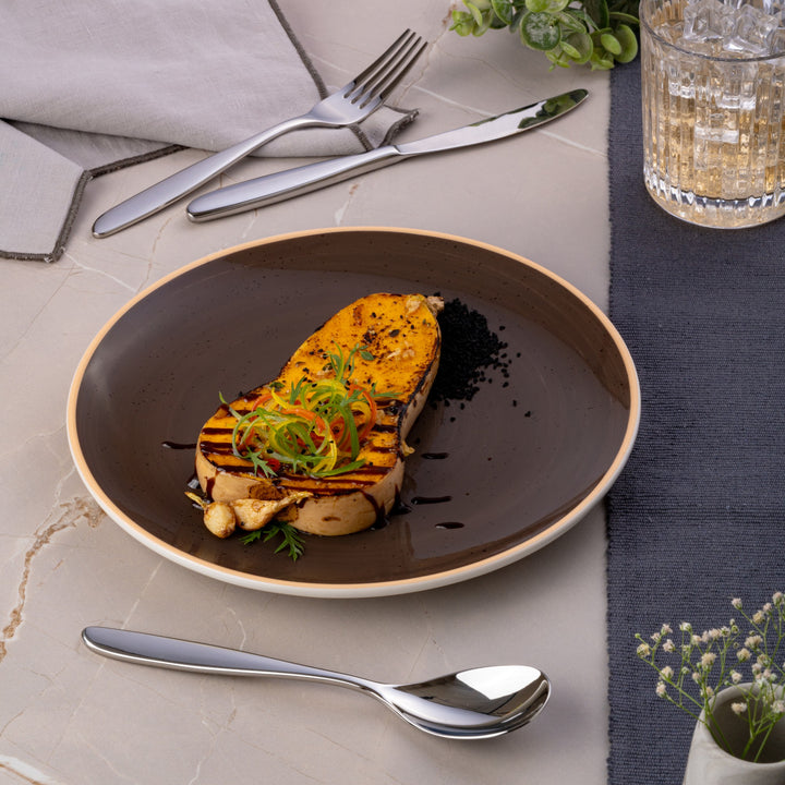 Porcelain Rimless Plate | Vital Coupe Round Plate, Set of 6