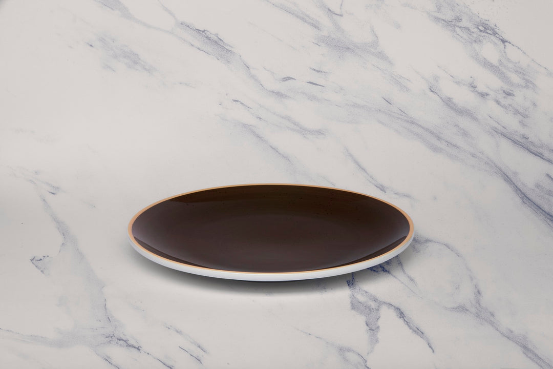 Porcelain Rimless Plate | Vital Coupe Round Plate, Set of 6