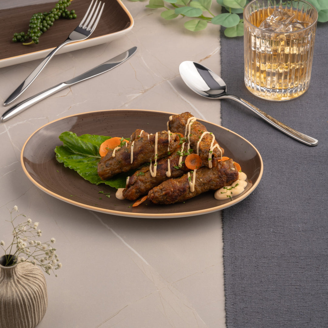 Porcelain Oval Plate | 10.2" Vital Coupe Plate | Set of 12