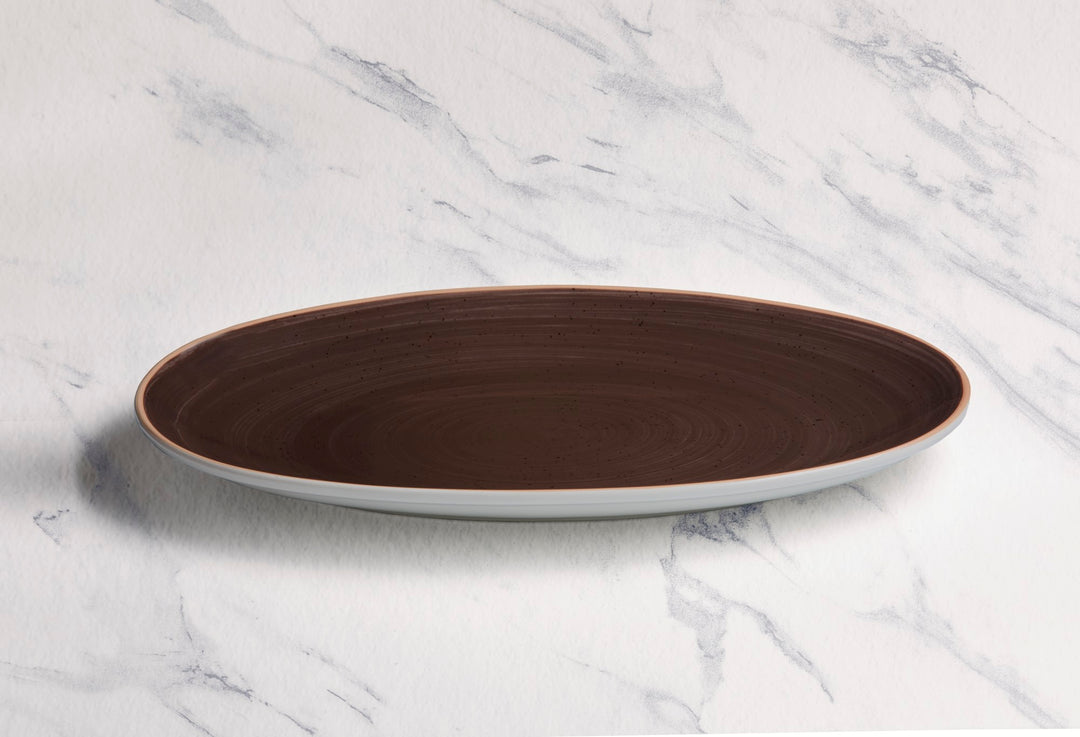 Porcelain Oval Plate | 10.2" Vital Coupe Plate | Set of 6