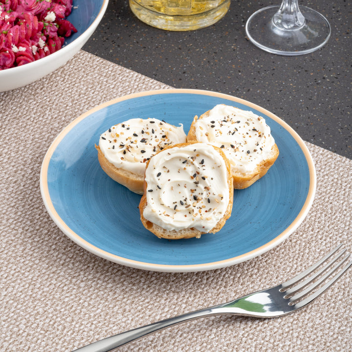 Porcelain Rimless Plate | Vital Coupe Round Plate, Set of 12