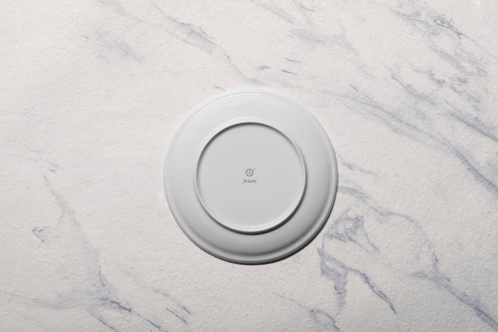 Porcelain Rimless Plate | Vital Coupe Round Plate, Set of 12