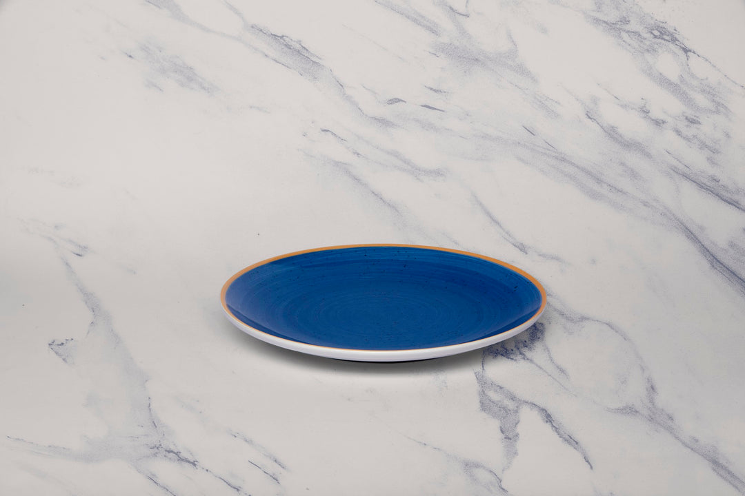 Porcelain Rimless Plate | Vital Coupe Round Plate, Set of 12