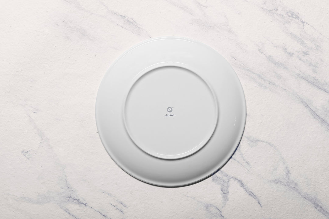 Porcelain Rimless Plate | Vital Coupe Round Plate, Set of 6