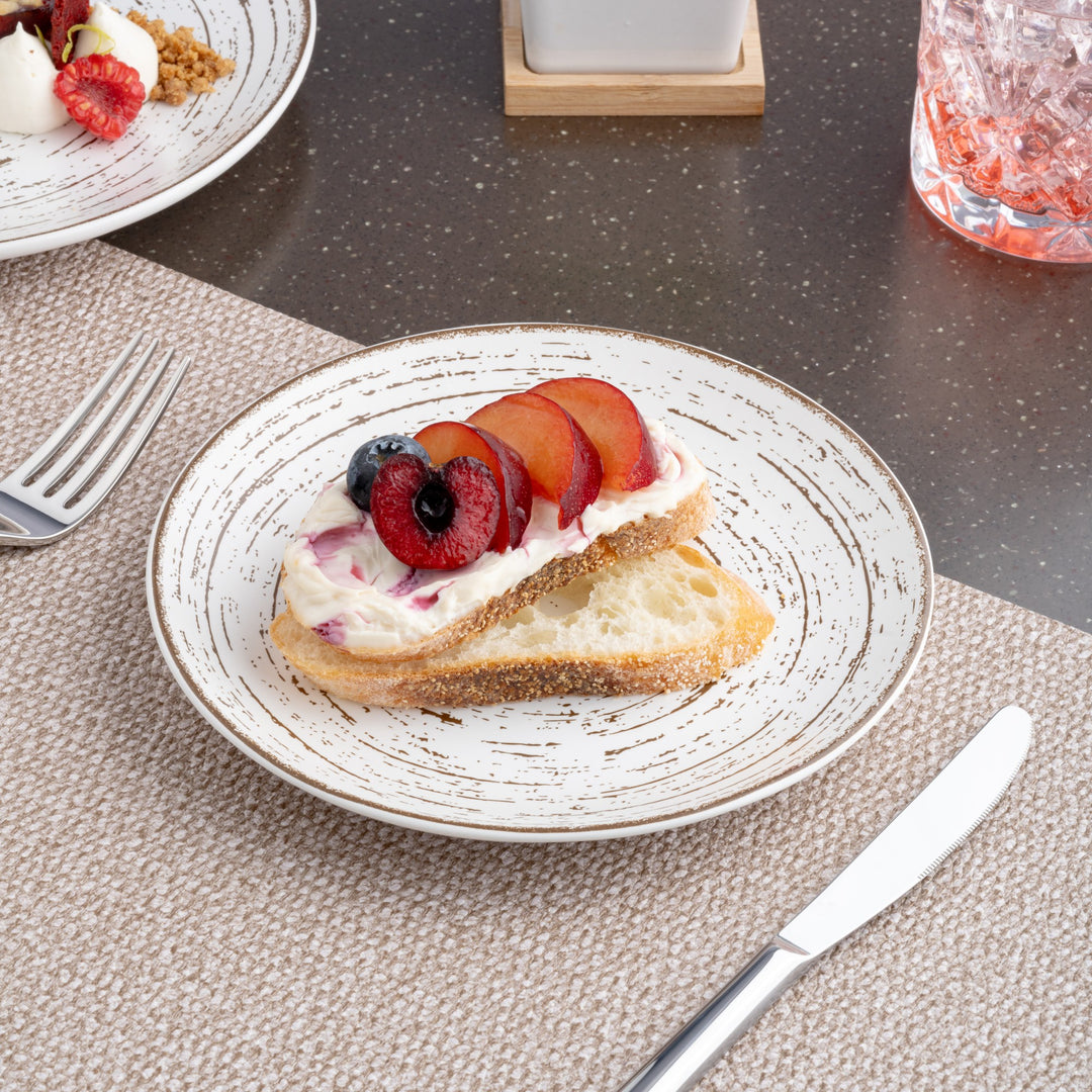 Porcelain Plate | 7" Vital Coupe Round Rimless Plate, 12 Pcs