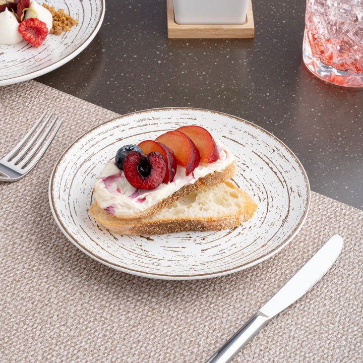 Porcelain Plate | 7" Vital Coupe Round Rimless Plate, 12 Pcs