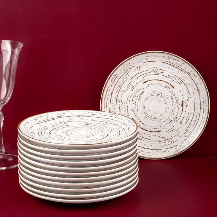 Porcelain Plate | Vital Coupe Round Rimless Plate | 6 Pcs