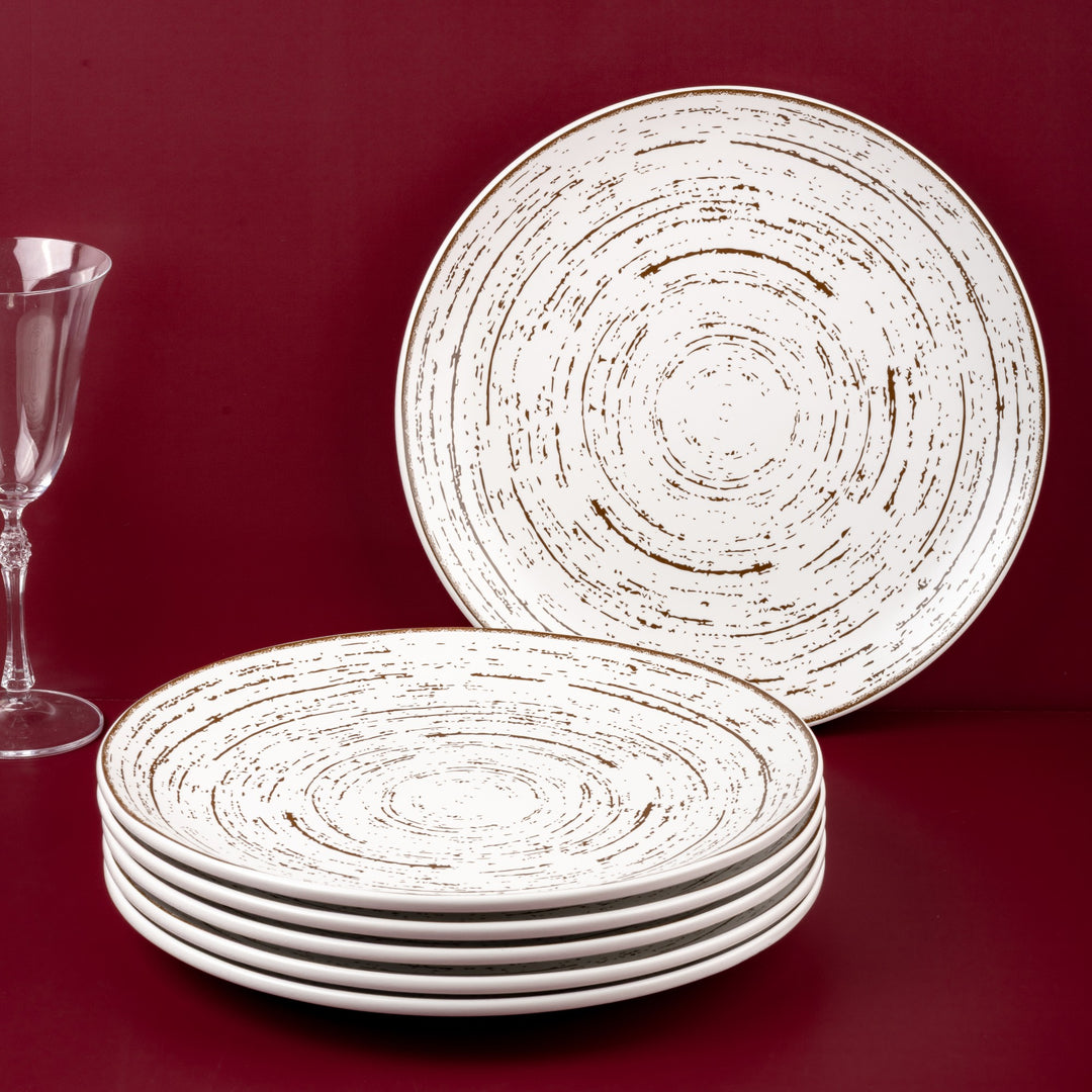 Porcelain Plate | 12" Vital Coupe Round Rimless Plate, 6 Pcs