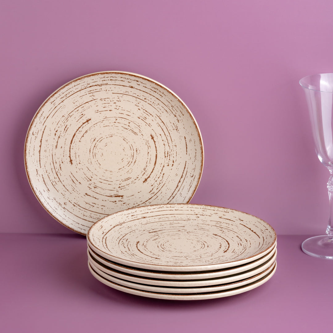 Porcelain Plate | Vital Coupe Round Rimless Plate | 6 Pcs