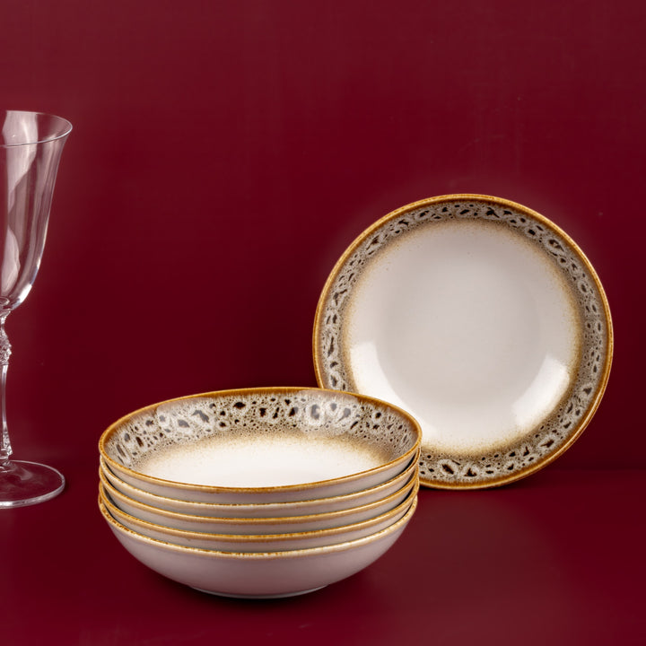 Porcelain Deep Plate | Vital Coupe Round Deep Plate | 6 Pcs