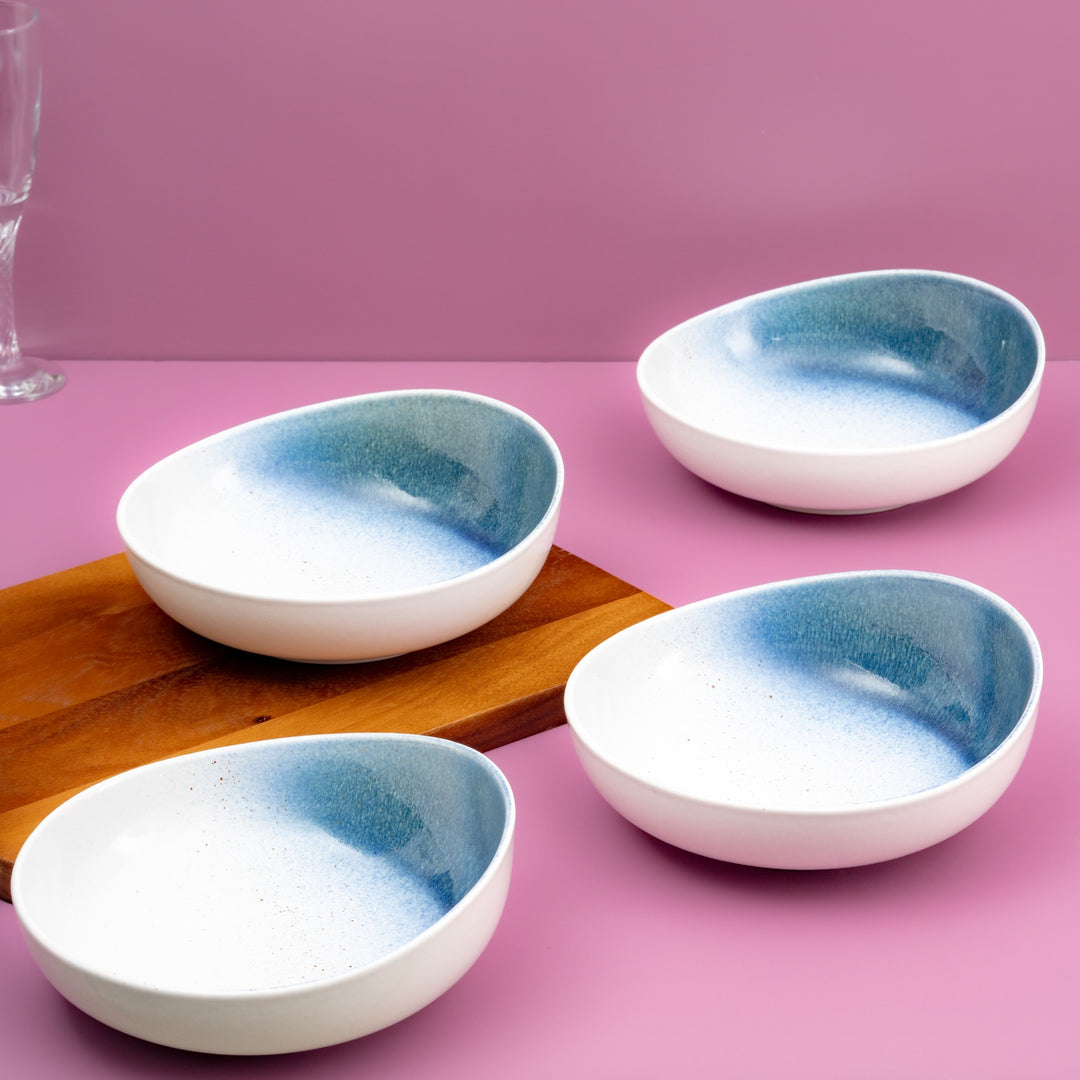 Porcelain Bowl | Vital Coupe Non Stackable Bowl, Set of 4