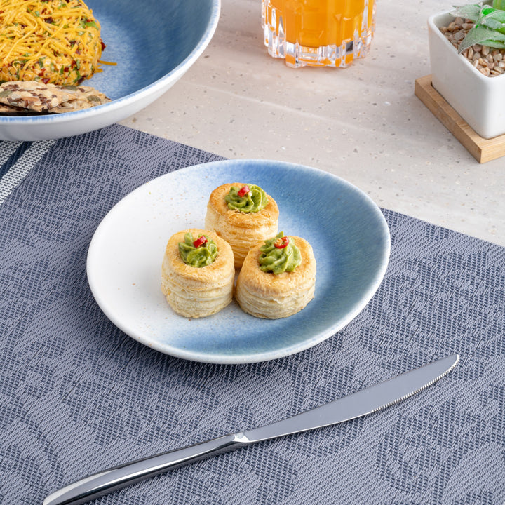 Porcelain Plate | Vital Coupe Elevated Plate, Set of 12