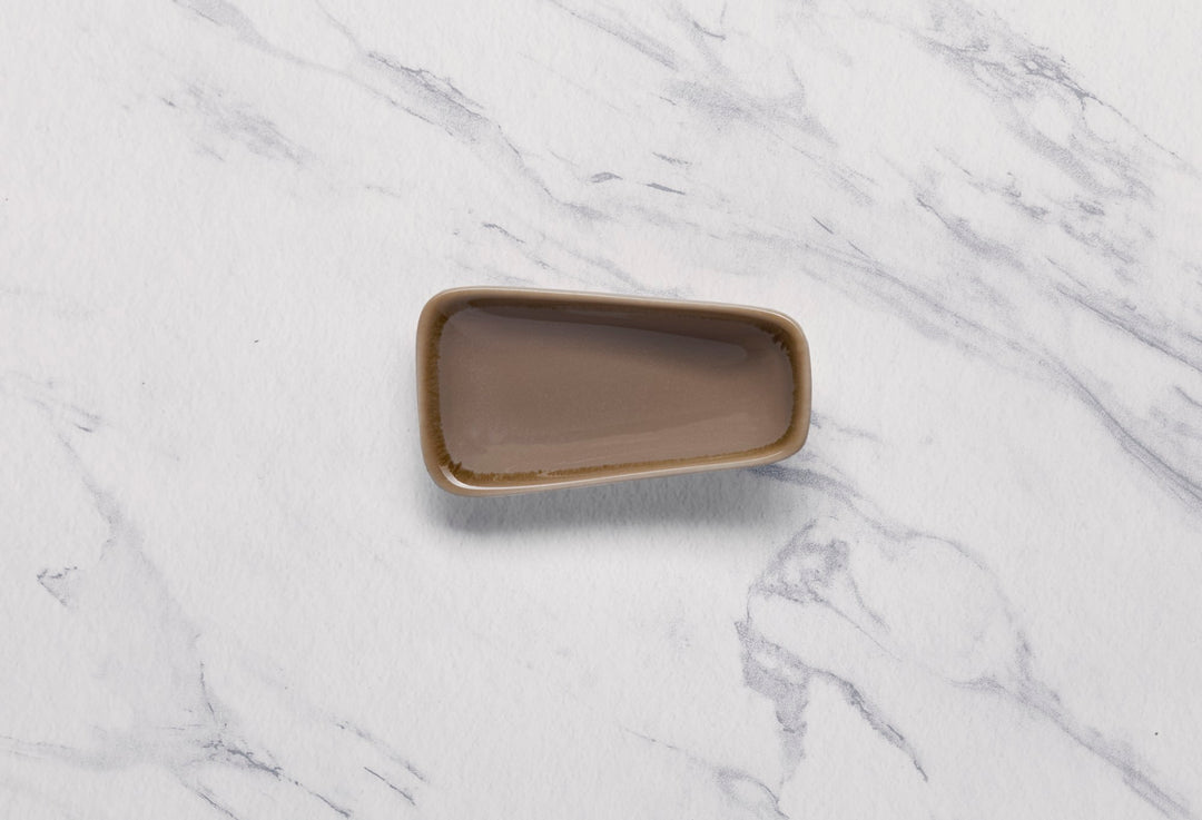 Porcelain Platter | Vital Rectangle Plate, 3.1x1.7" | 24 Pcs