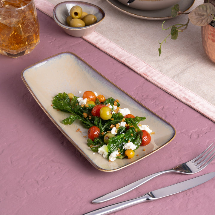 Porcelain Platter | Vital Rectangle Plate, Set of 12