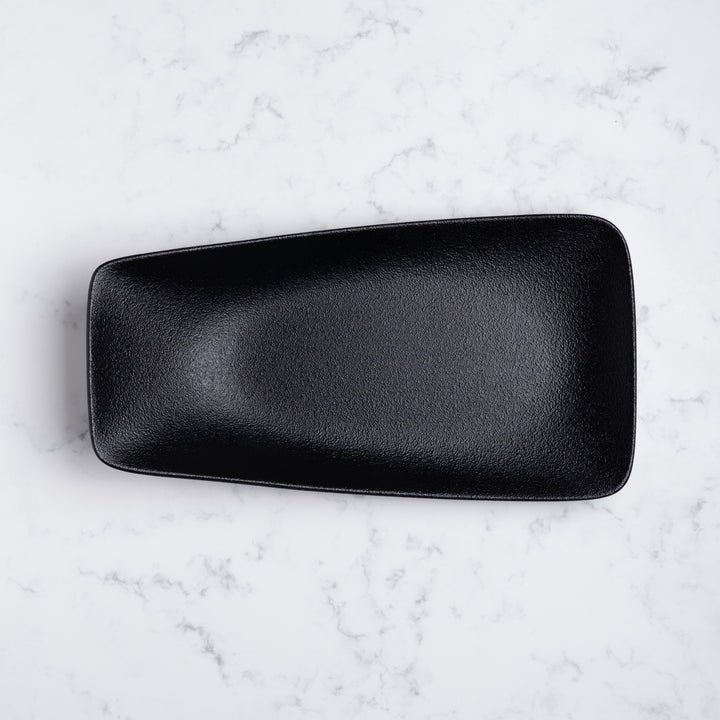 Rectangle Plate | Porcelain | Black, Set of 6