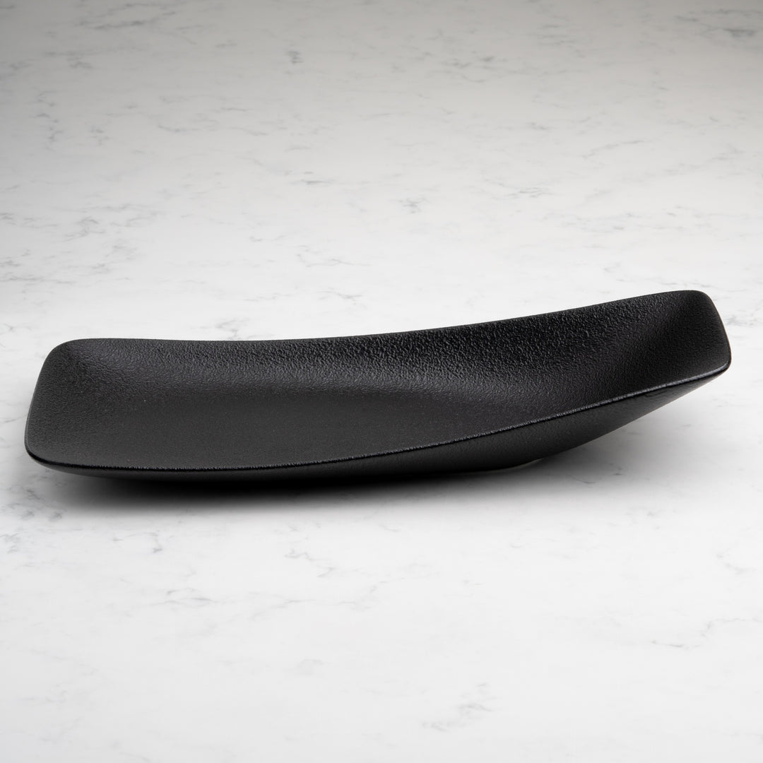 Rectangle Plate | Porcelain | Black, Set of 6